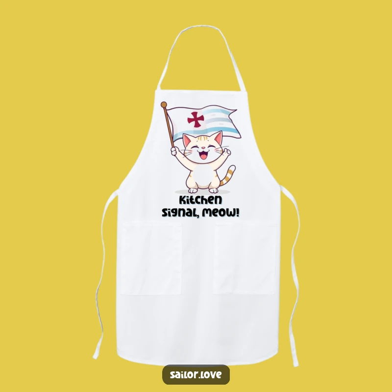 Funny Cat Captain Apron: Joyful Kitchen Fun, Hilarious Cat Lover Gift