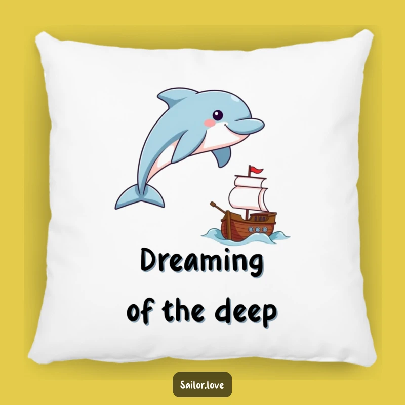 Funny Dolphin Sailor Pillow: Soft Joyful Leaper Cushion Gift