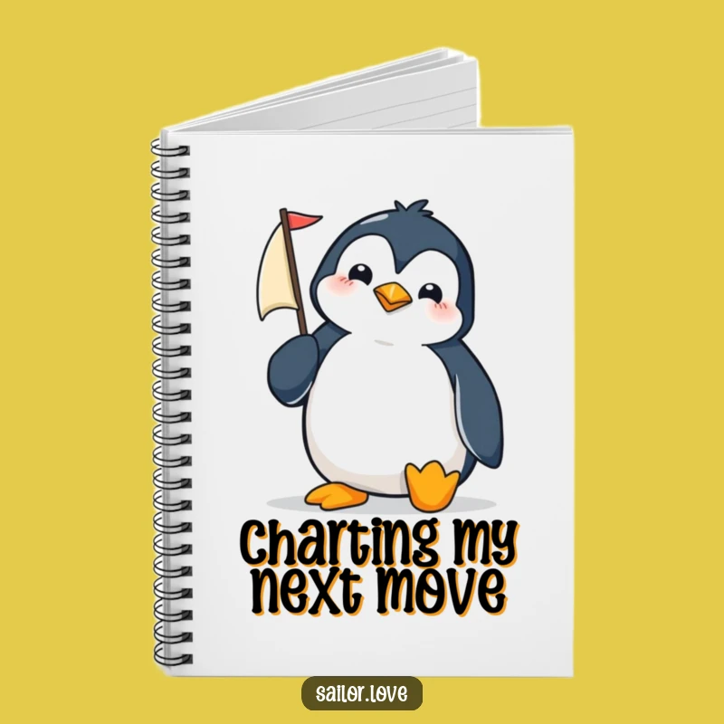 Funny Penguin Sailor Notebook: Determined Navigator Journal for Ideas
