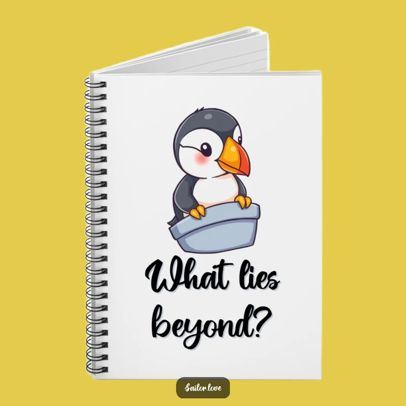 Funny Puffin Notebook: Jot Down Ideas with a Curious Bird's Nautical Style