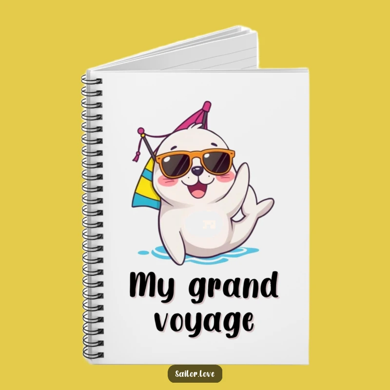 Funny Seal Notebook: Jot Down Notes with a Joyful Sailor's Nautical Style