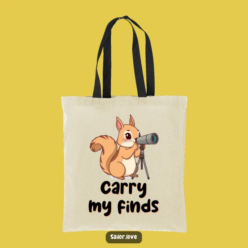 Funny Squirrel Explorer Tote Bag: Carry Your Discoveries, Perfect Funny Gift
